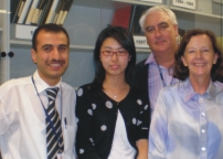 2007 Nairn Medal recipients Mohammad al-Tamimi and Fiona (Tsz Man) Chang with Professor Berndt and Associate Professor Rolland