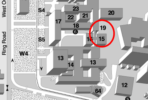 Location of Builing 15 in the Medicla precinct